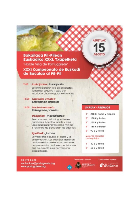 CARTEL PORTUGALETE 2022 SAN ROQUE