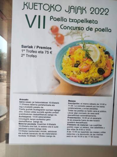 CARTEL KUETO PAELLAS